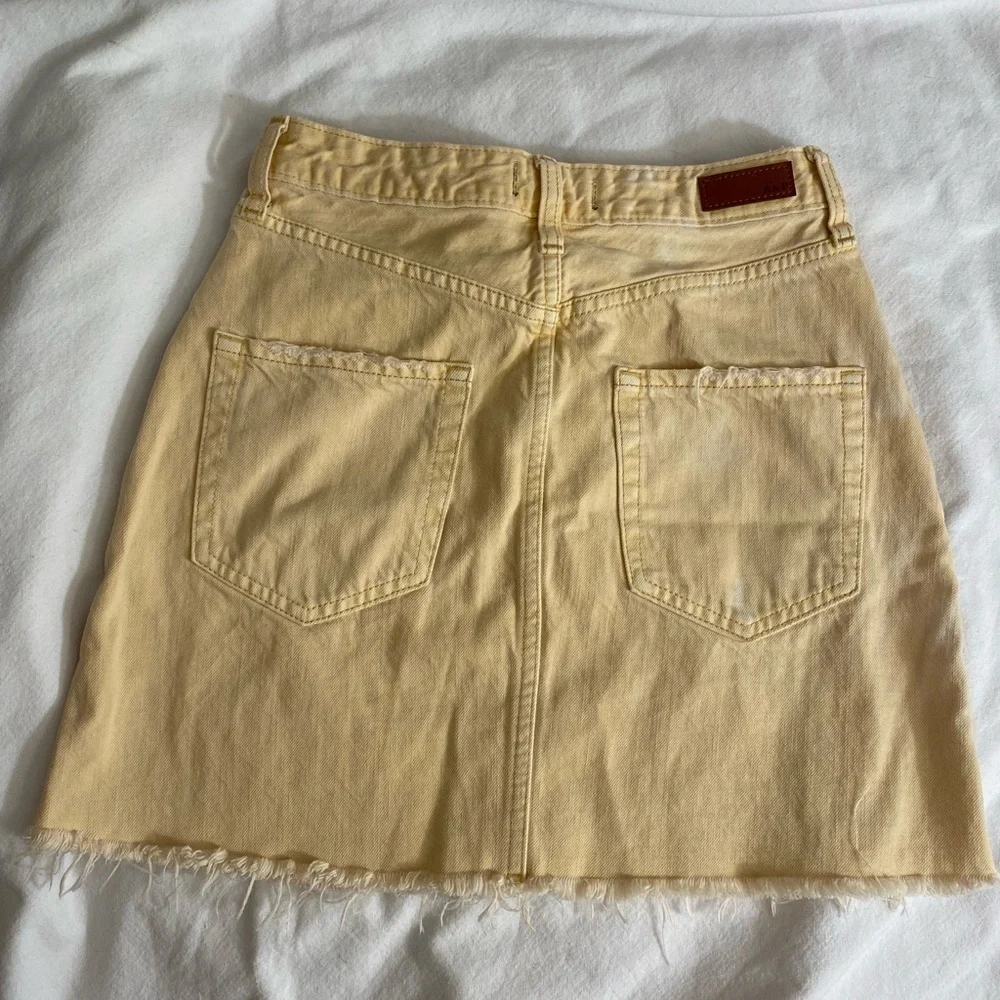 Abercrombie & Fitch Yellow Denim Mini Skirt